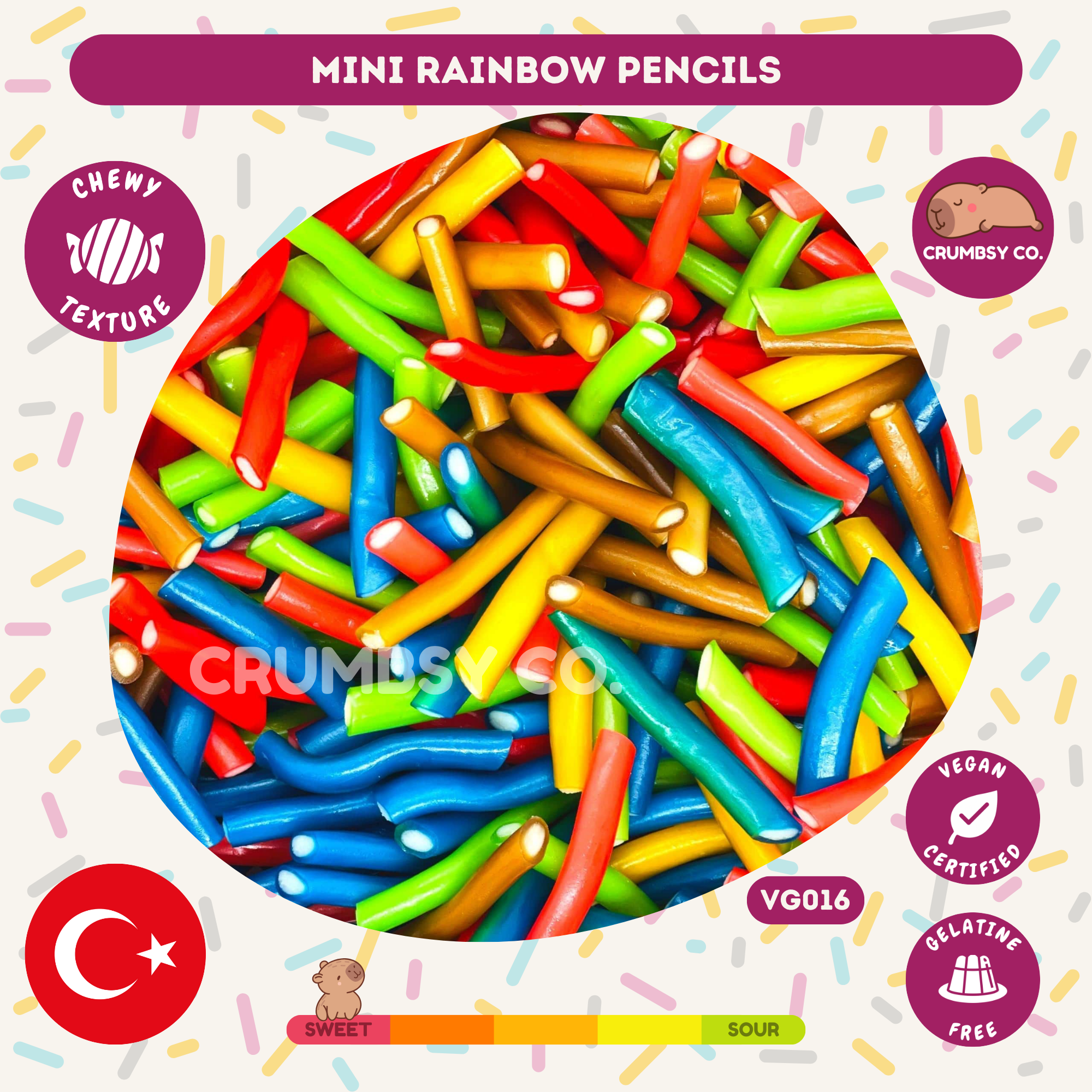 Mini Rainbow Pencils