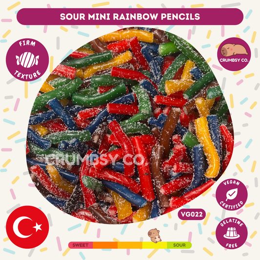 Sour Mini Rainbow Pencils