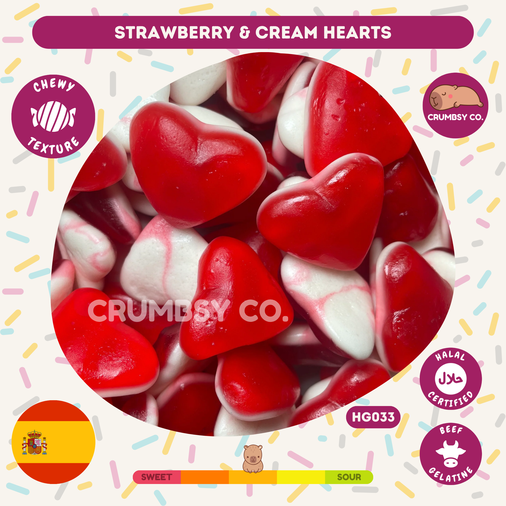 Strawberry & Cream Hearts