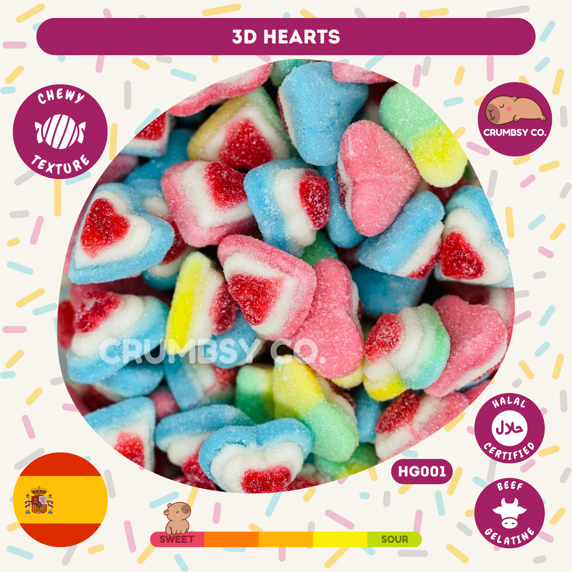 3D Hearts