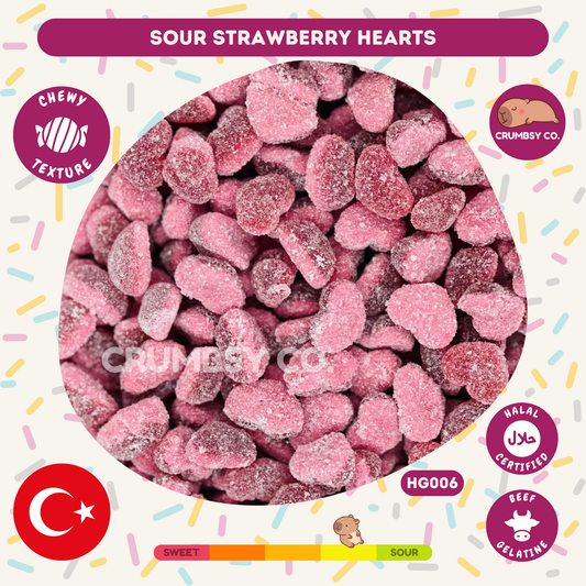 Fizzy Strawberry Hearts