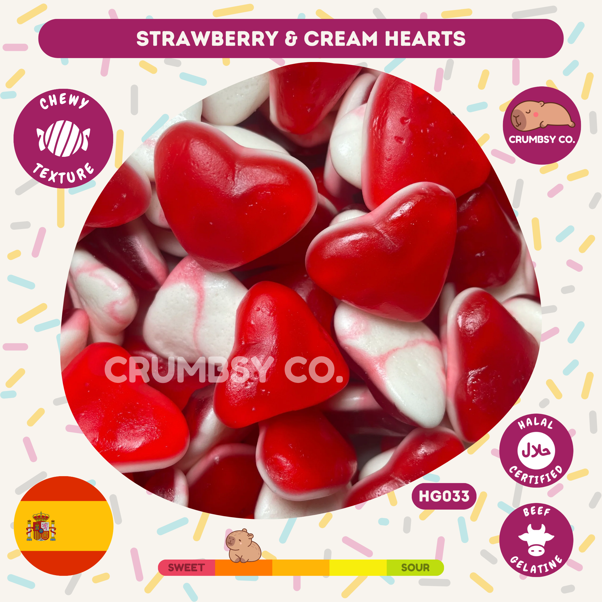 Strawberry & Cream Hearts