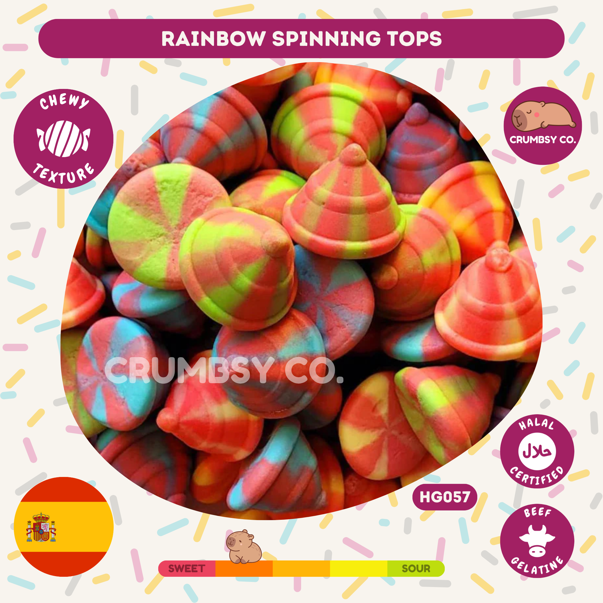 Rainbow Spinning Tops