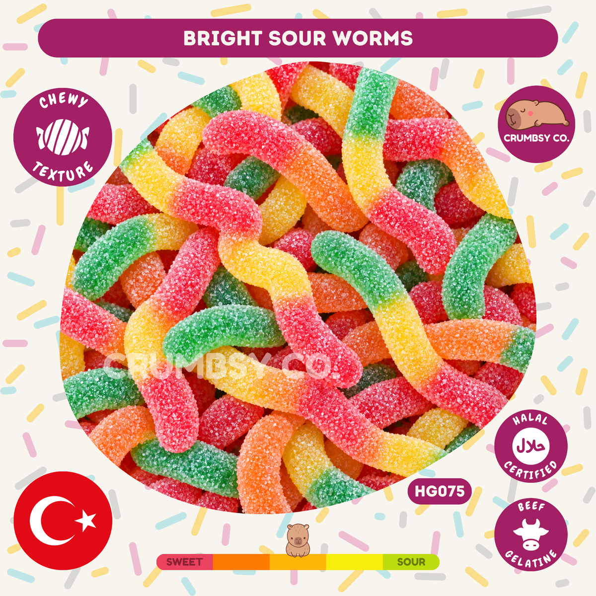 Bright Sour Worms