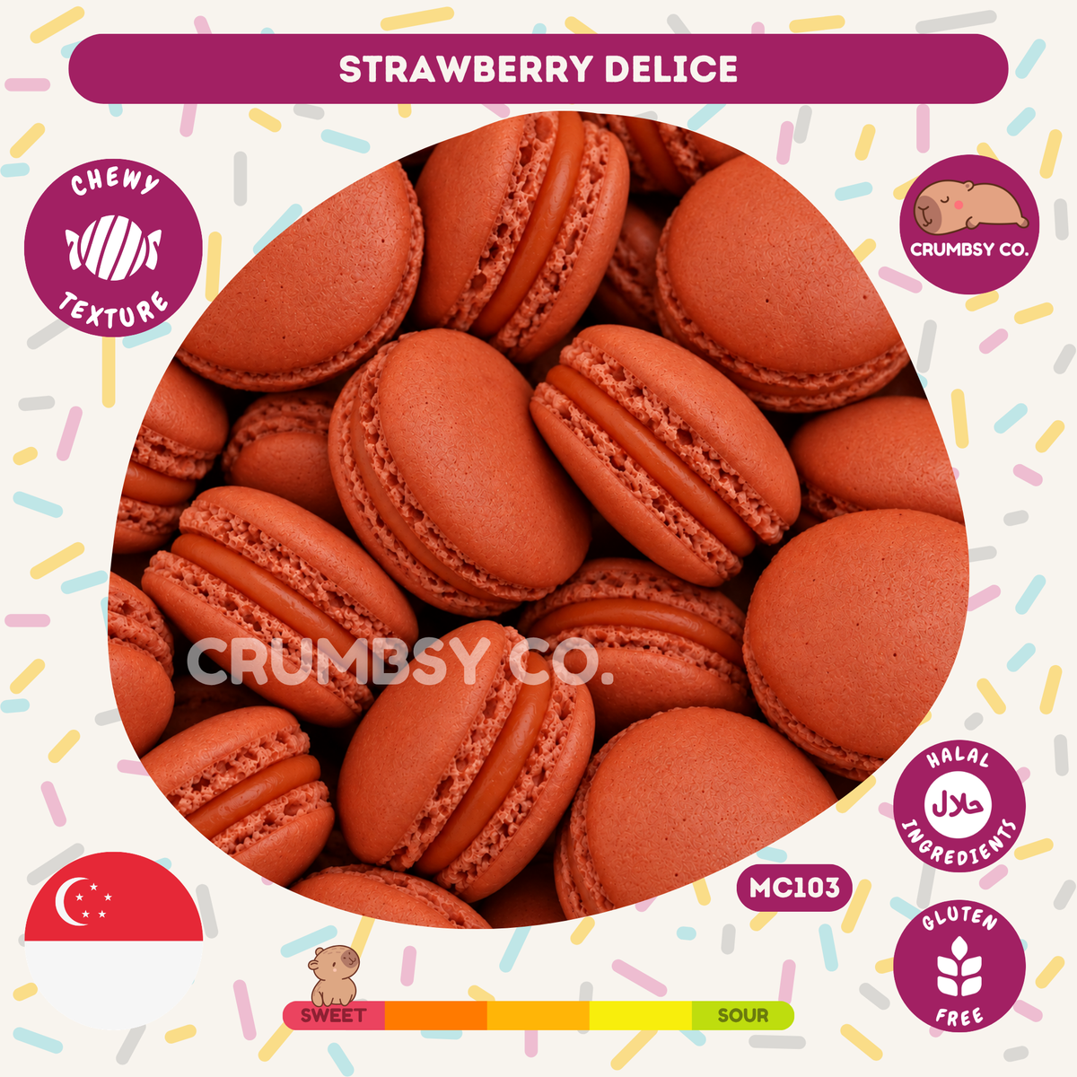 Strawberry Delice Macarons