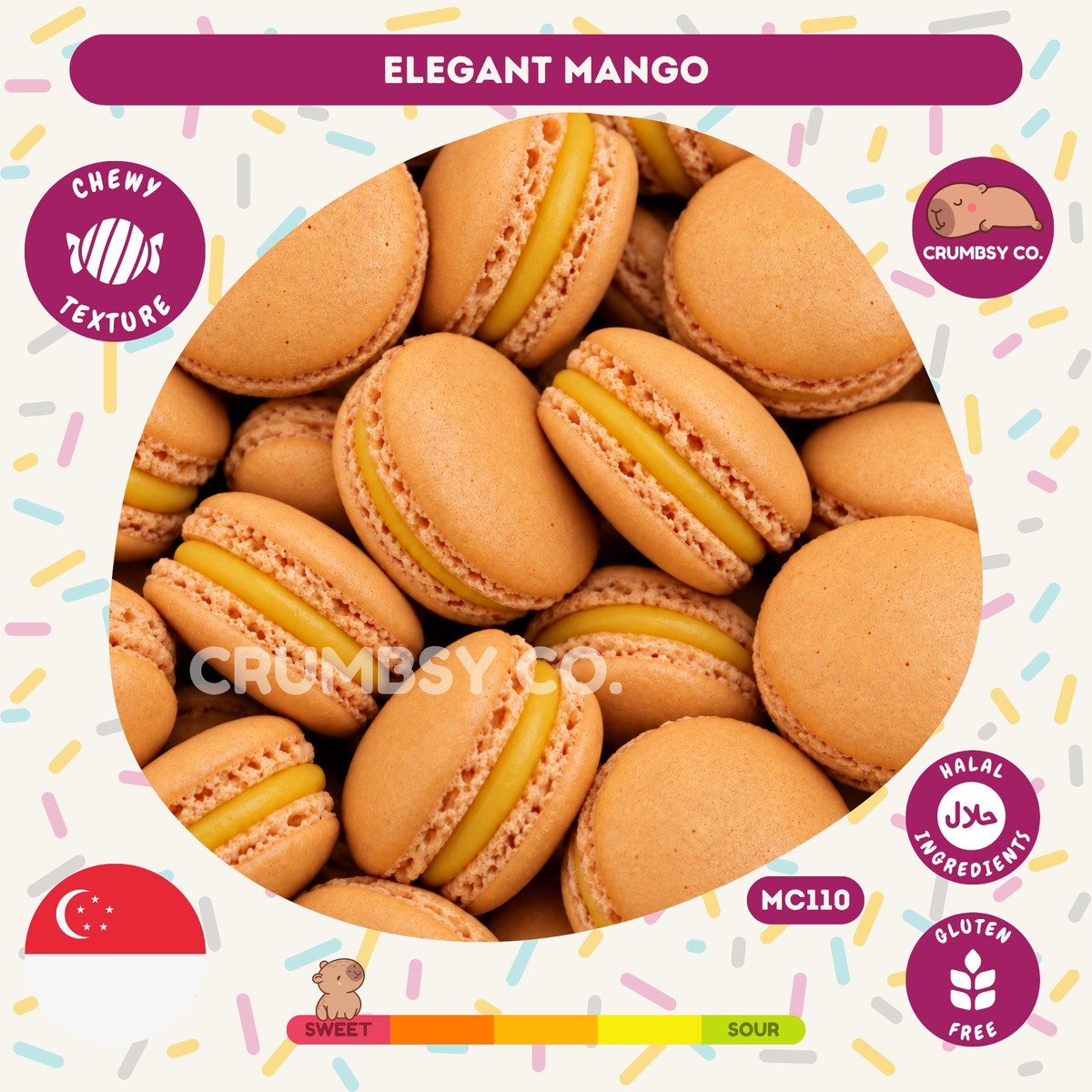 Elegant Mango Macarons