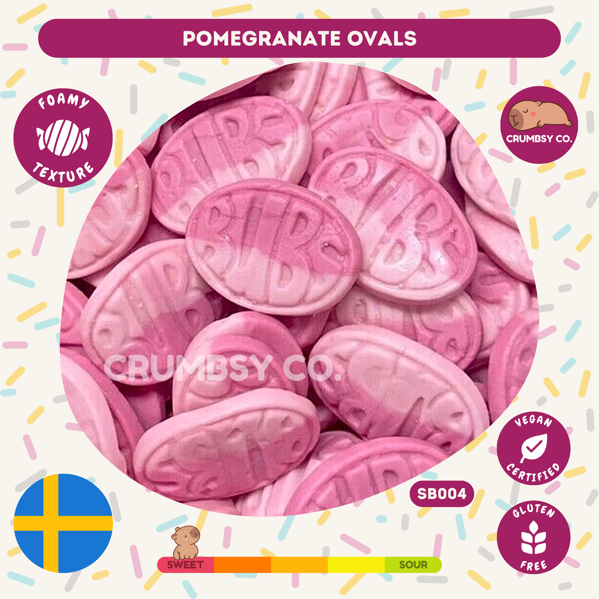 Pomegranate Ovals