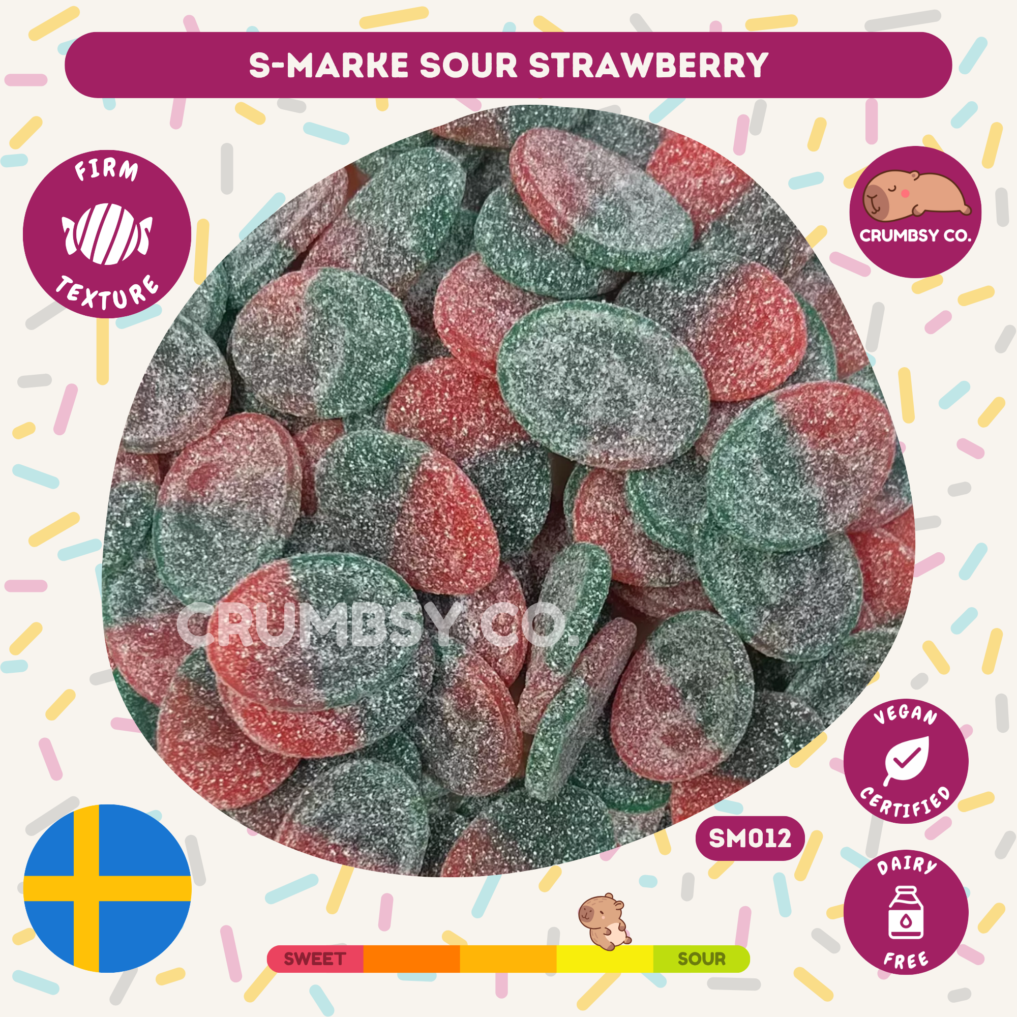 S-Märke Sour Strawberry